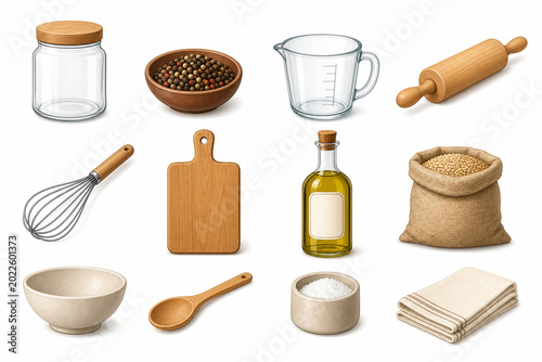 Kitchen pantry object icons