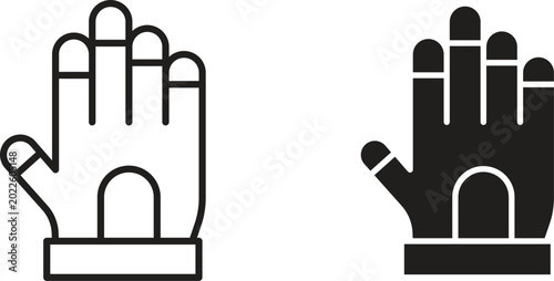 Obraz na plátně Gauntlet icon collection. Minimal icon and symbol
