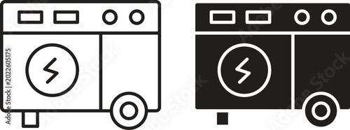 Bild auf Leinwand Generator icon collection. Minimal icon and symbol