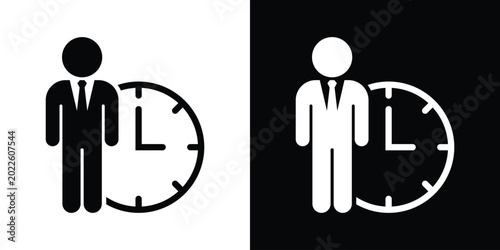 Cuadro en lienzo Time management and business deadline icon