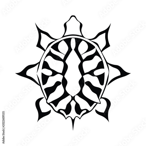 Turtle logo style icon vector illustration