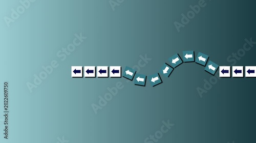 Directional Arrows Sequence Progress Movement Change Choice Decision Path Forward Backward Opposition Contrast Concept
