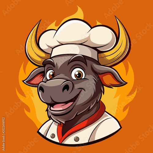 Cute Cartoon Cow Vector Illustration on White Background