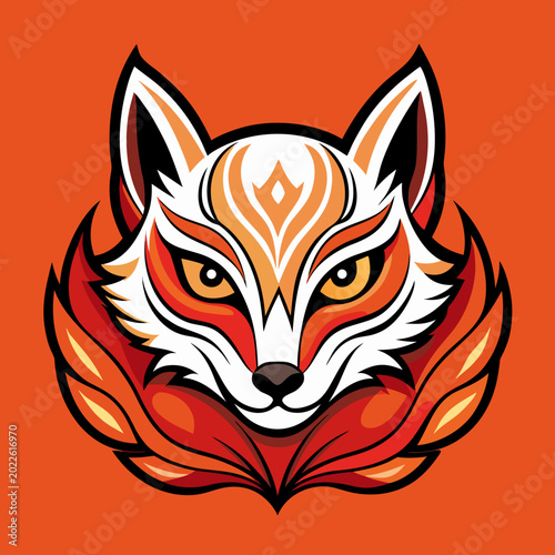 japanese-kitsune-fox-mask-logo-vector 