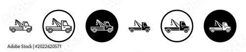 Foto Tow truck icon, template for graphic or web design