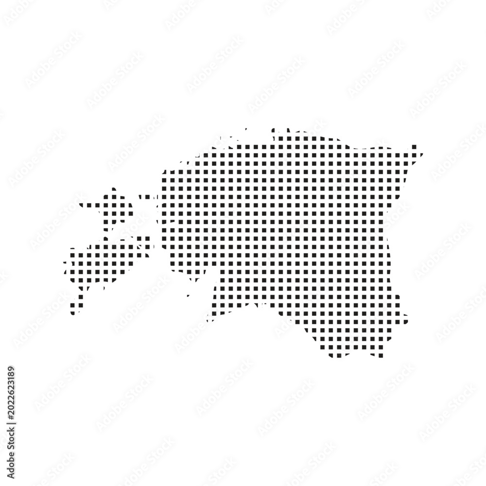 Obraz premium estonia map pixel art Suitable for posters and web icons