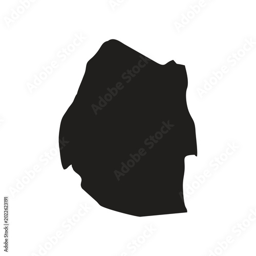 eswatini map silhoutette Suitable for posters and web icons