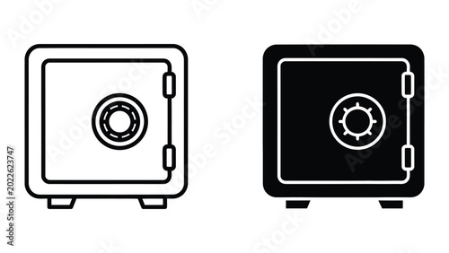 Fotografia Simple security safe with combination lock