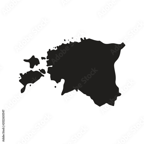 estonia map silhoutette Suitable for posters and web icons