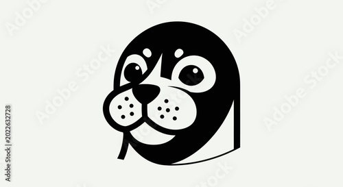 Stylized seal graphic isolated