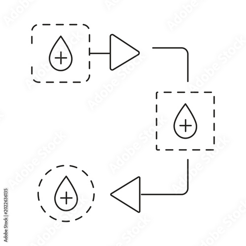 Blood Flow Concept Icon. Vector Design
