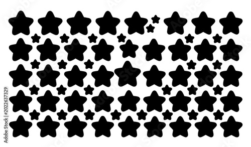 Photos Chunky Cute Star Icons with Blunt Rounded Outline Vector Collection