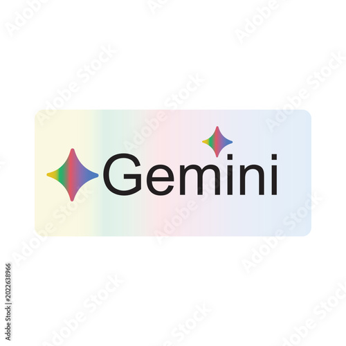 Gemini AI Assistant Icon. Vector Design