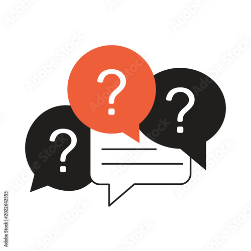 Questioning Dialogue Icon. Vector Design