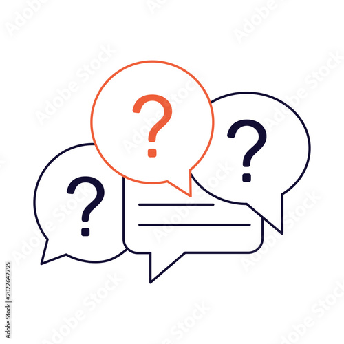 Questioning Dialogue Icon. Vector Design