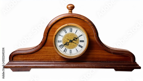 isolated vintage wooden clock an antique timepiece with a retro dial perfect for capturing the essence of old world charm