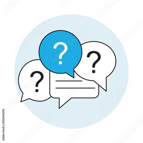 Questioning Dialogue Icon. Vector Design