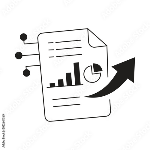 Report Creation Icon. Vector Design