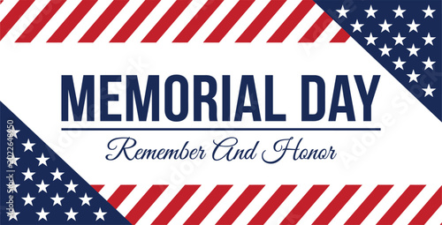 Canvastavla Memorial day patriotic banner remember and honor fallen heroes usa holiday graph