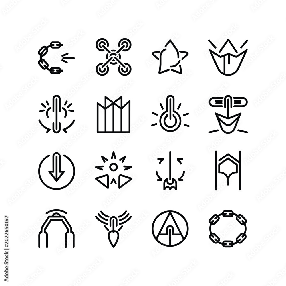 Fototapeta premium Abstract Symbol Icon Set
