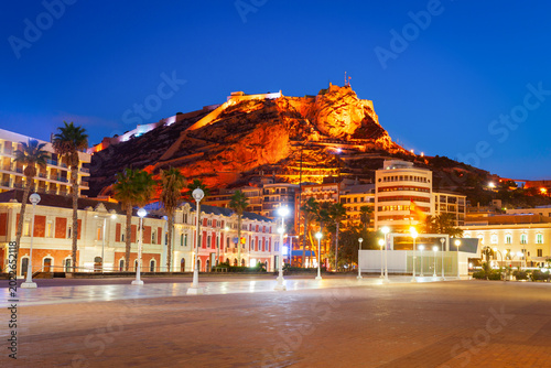 Obraz na płótnie Santa Barbara Castle in Alicante, Spain