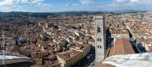 Slika na platnu Florence panorama with Giotto's Campanile and Duomo