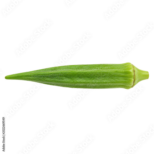 lady finger okra isolated on transparent background png image 