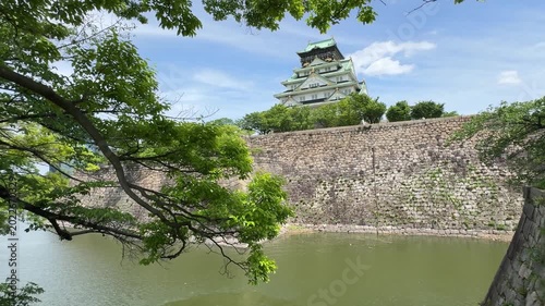 Osaka Castle, a famous landmark and popular tourist attractions in Osaka, Japan