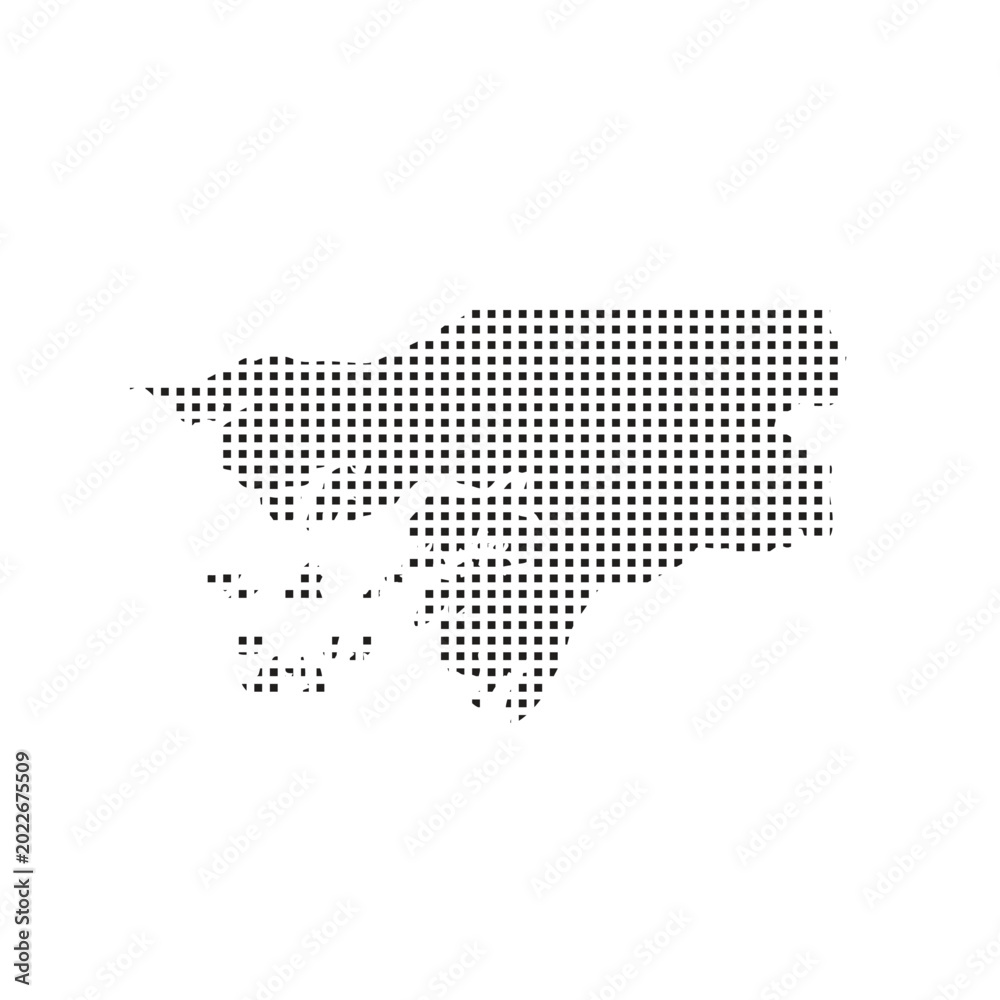 Fototapeta premium guinea bissau map pixel art Suitable for posters and web icons