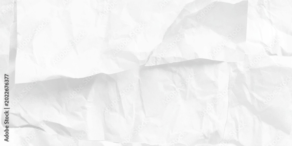 Naklejka premium crumpled white paper. White clean crumpled paper background. 
