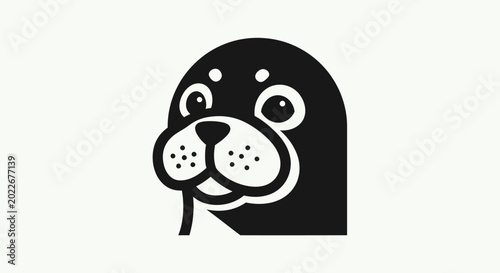 Stylized seal graphic illustration