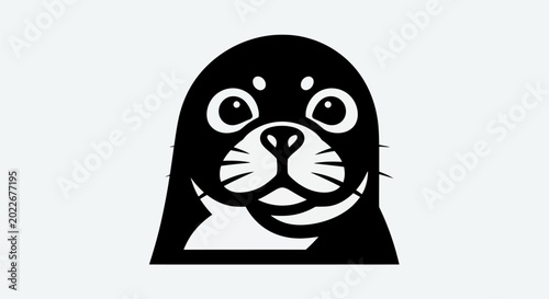Stylized seal graphic illustration