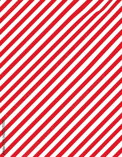 Red and white diagonal stripes