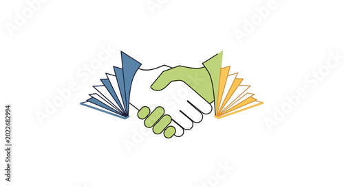 Handshake agreement partnership collaboration concept.