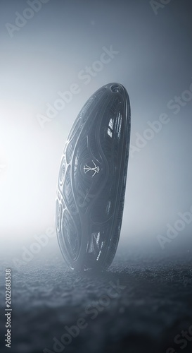 Mysterious Object Emerges From Atmospheric Mist.