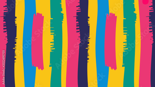 Foto colorful vertical stripes pattern with textured brushstroke effect vibrant abstr