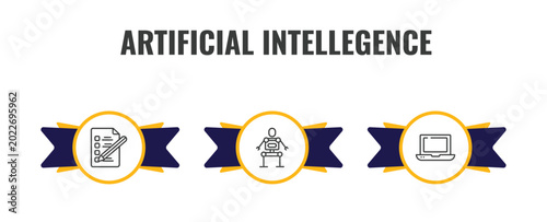 фотографія artificial intellegence outline icon set