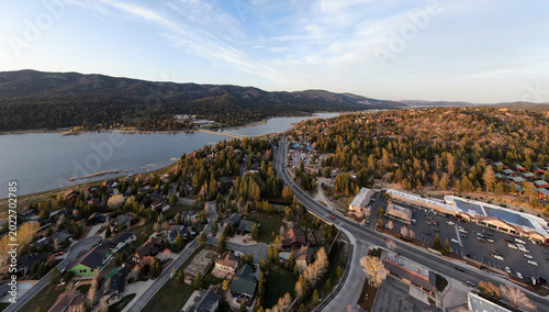 Photos High Angle Aerial Drone View of Big Bear CA Landscape