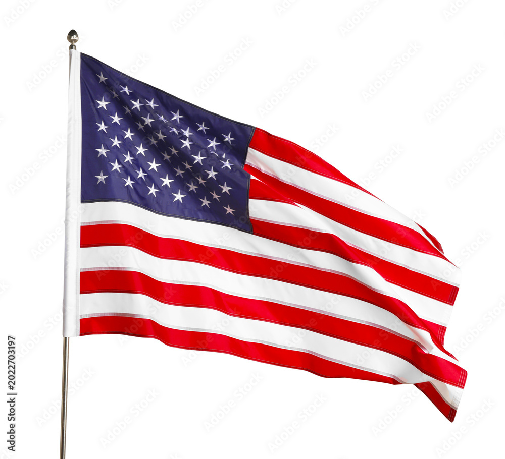 Obraz premium Flag of USA isolated on white. National symbol