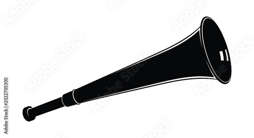 Vuvuzela silhouette on a white background