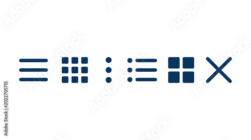 Bild auf Leinwand Abstract design featuring geometric shapes and symbols representing digital inte