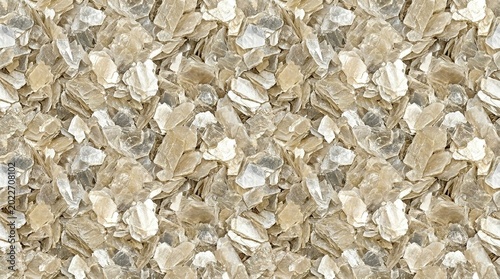 Natural Mica Flakes Texture, Earthy Beige Mineral Surface, Abstract Glimmering Background, Raw Material Pattern for Design