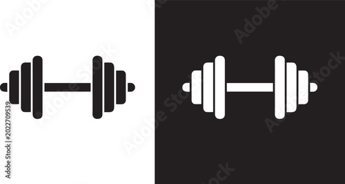 Photos Glyph dumbbell icon vector