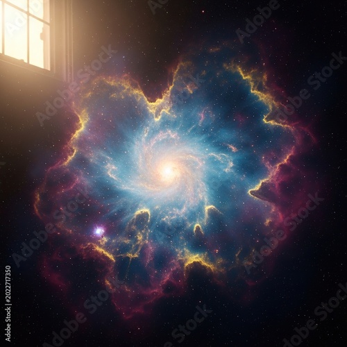 Cosmic Nebulas Majestic Dance - A Celestial Symphony of Light and Color.
