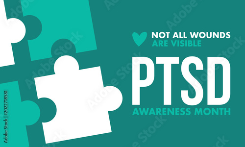Tableau sur toile PTSD Awareness Month in June