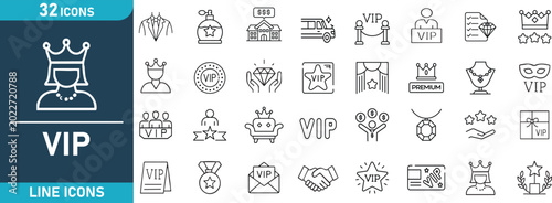 Foto VIP Premium Line Icon Set