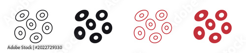 Foto Red Blood Cell Icon Set