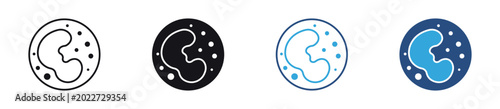 Foto white blood cell icon  Set