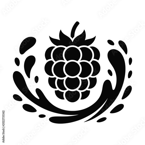 Black and white vector illustration of a stylized ram head silhouette