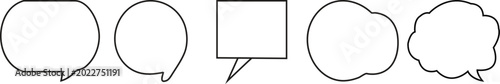 Speech Bubble Frame Vector Set design